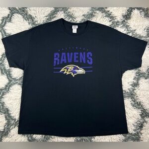 NFL Team Apparel Men's Black Purple Baltimore Ravens T-Shirt Size 3XL